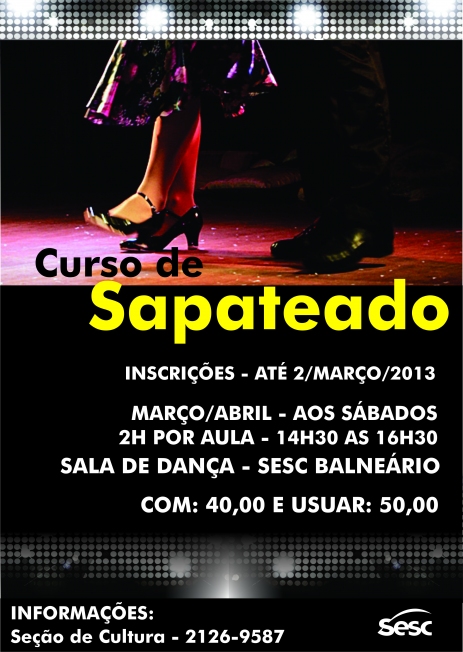 Sesc oferece curso de sapateado