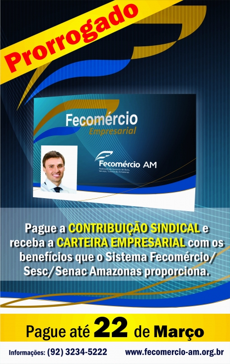 Prazo para pagamento da Contribui&ccedil;&atilde;o Sindical encerra no dia 22 de mar&ccedil;o