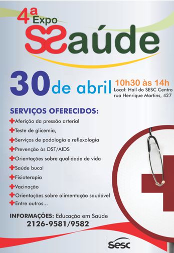 4ª ExpoSaúde do SESC terá serviços gratuitos para a população