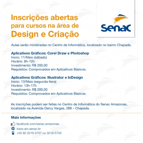 Inscrições abertas para cursos na área de Design e Criação