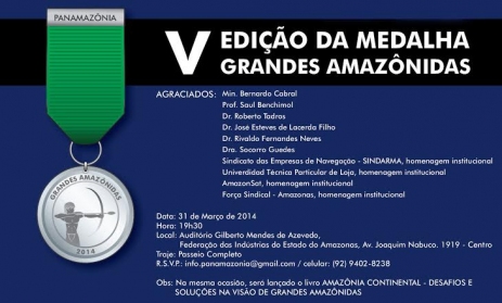 Presidente do Sistema Fecomércio AM receberá Medalha  Grandes Amazônidas