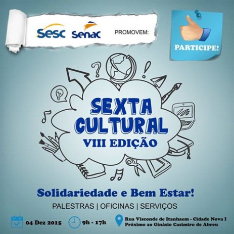 Sexta Cultural Sesc e Senac