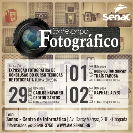 Senac AM realiza o &quot;Bate-Papo Fotográfico&quot;