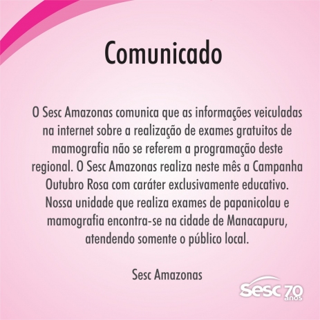Comunicado Sesc AM